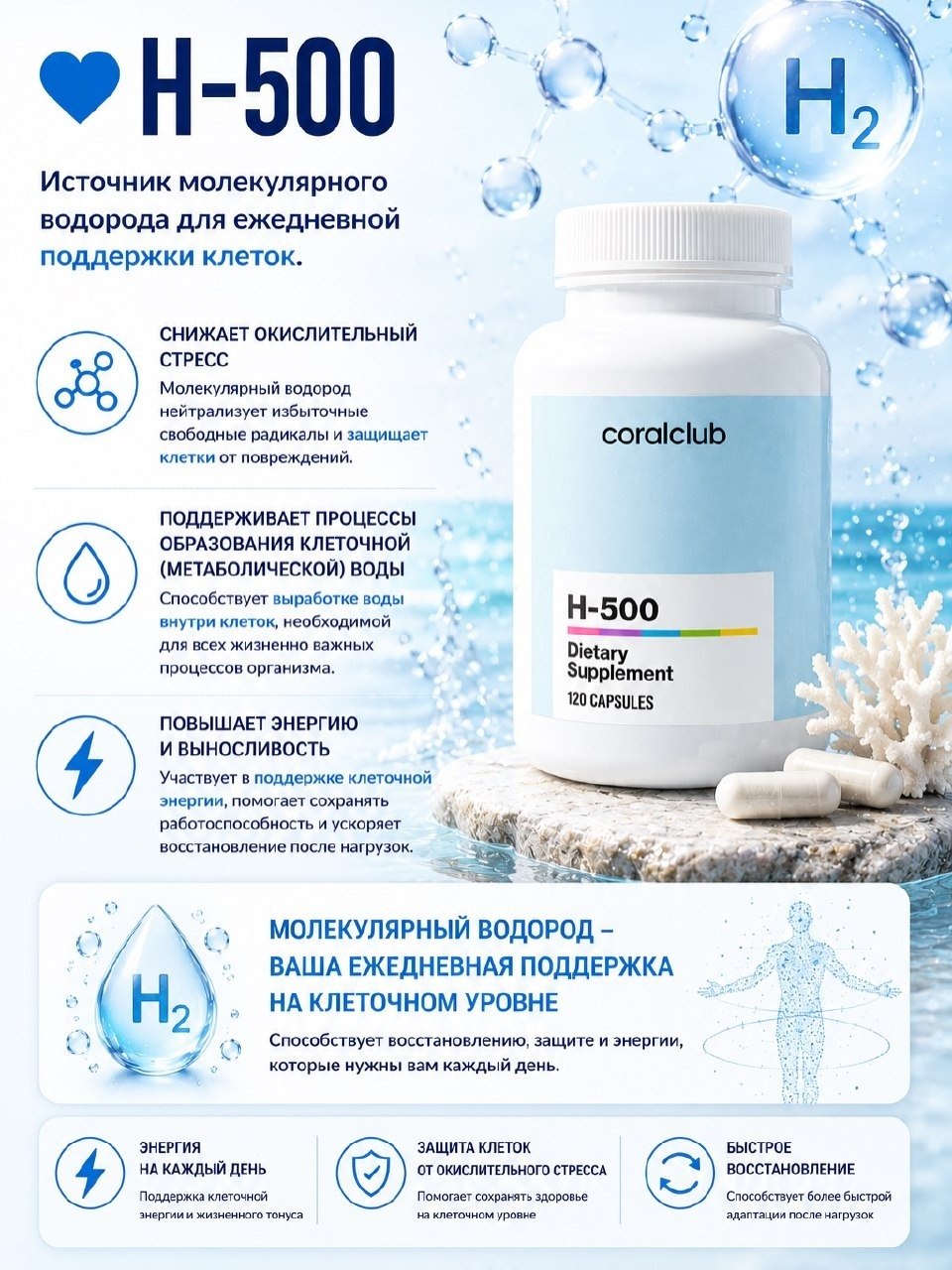 H-500 — источник молекулярного водорода